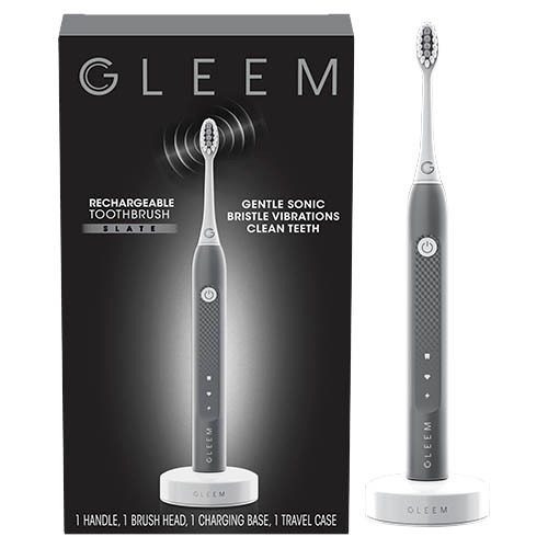 GLEEM Rechargeable Electric Toothbrush in Slate