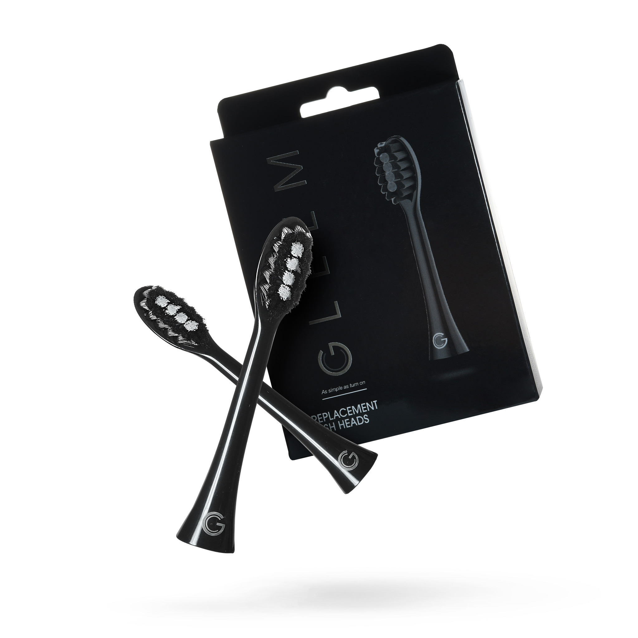GLEEM Brush Head Refills in Black, 2 Count